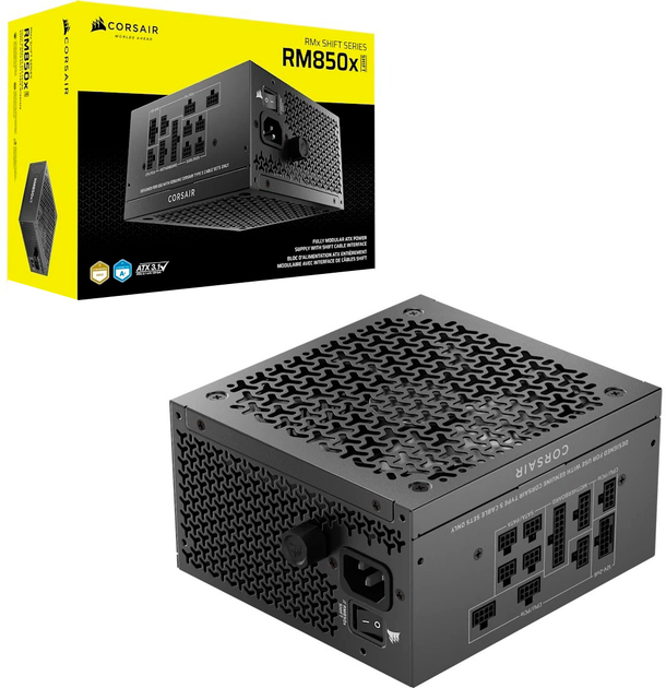 Блок живлення Corsair RM850xSHIFT ATX 3.1 850W 80 Plus Gold Black (CP-9020299-EU) - зображення 2