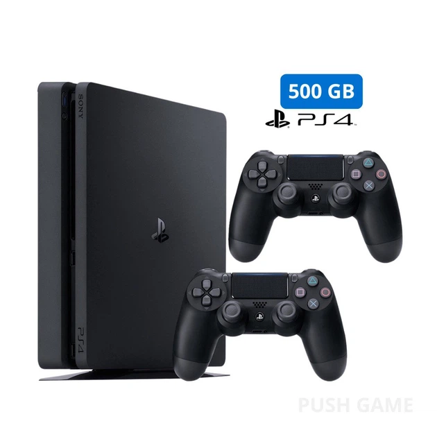 Игровая Приставка Playstation 4 Slim 500GB Black+2DualShock 4 Гарантия Б/У "Комплект" - Фото 1 Игровая Приставка Playstation 4 Slim 500GB Black+2DualShock 4 Гарантия Б/У "Комплект" - изображение 1