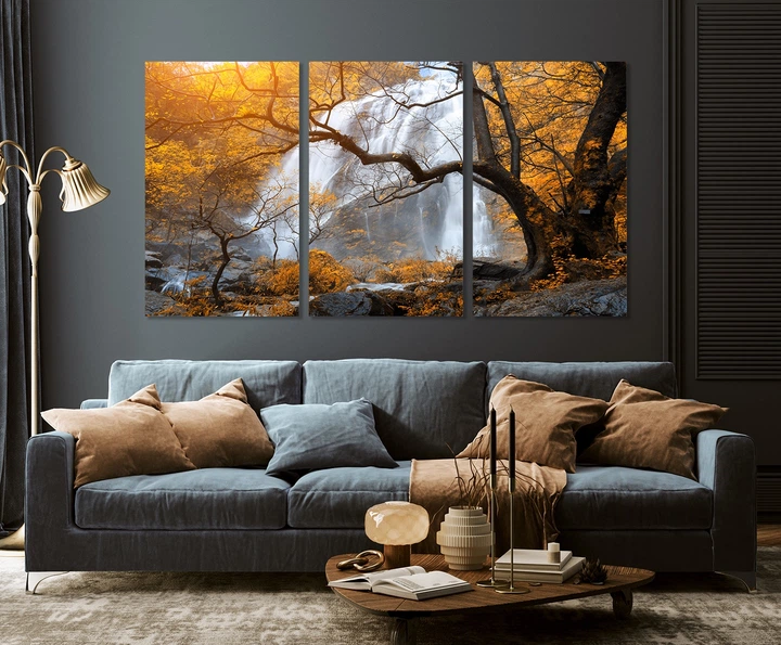 Картина модульна Art Dekors Водопад 53х100 см ART-056 3A - Фото 3 Картина модульна Art Dekors Водопад 53х100 см ART-056 3A - изображение 3