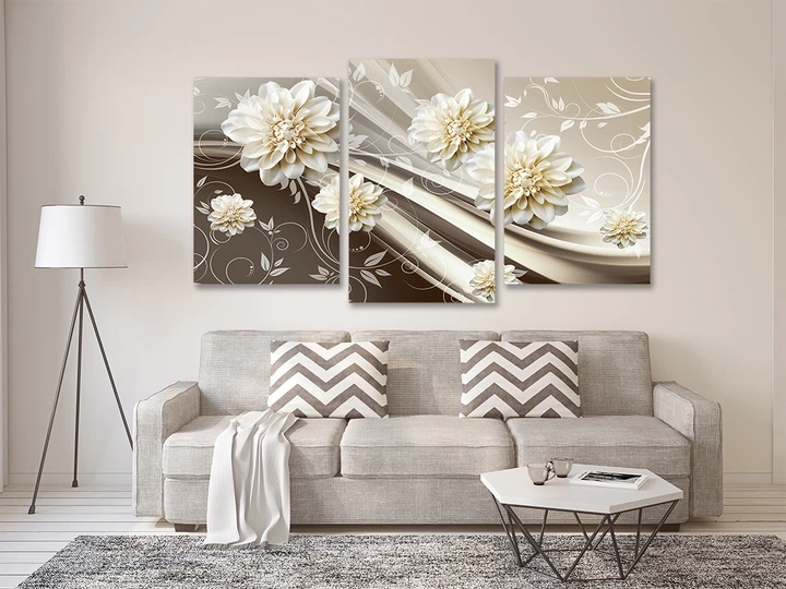 Картина модульна Art Dekors Квіти 70х130 см Art-671 3 - Фото 2 Картина модульна Art Dekors Квіти 70х130 см Art-671 3 - изображение 2