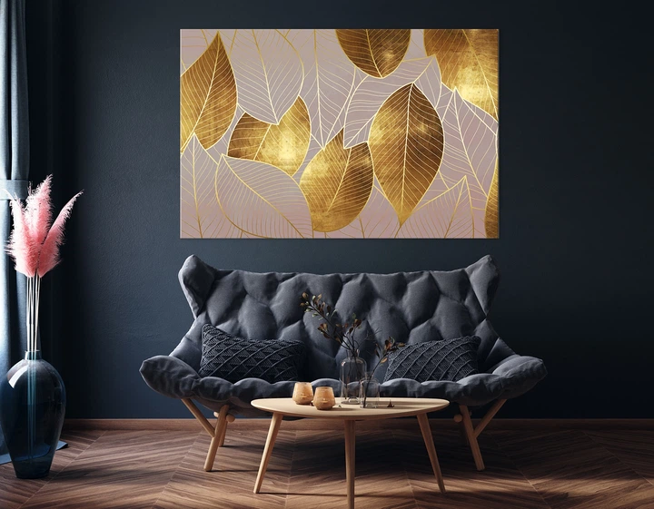 Картина на полотні Art Dekors Листя осінь золото 80x120 см MLP 6 - изображение 2