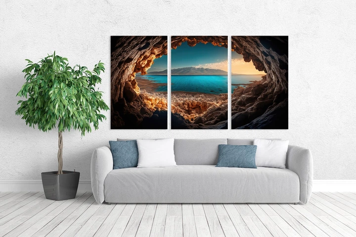Картина модульна Art Dekors Море 53х100 см ART-151 3A - Фото 2 Картина модульна Art Dekors Море 53х100 см ART-151 3A - зображення 2