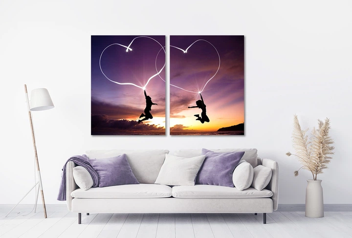 Картина модульна Art Dekors Закохані серця 70х102 см TLV-2 019 - Фото 2 Картина модульна Art Dekors Закохані серця 70х102 см TLV-2 019 - изображение 2