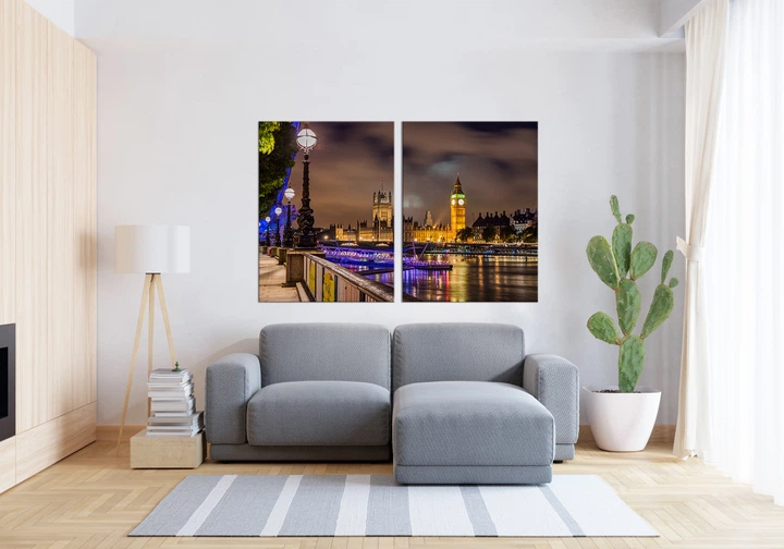 Картина модульна Art Dekors Вечірній Лондон 120х170 см TLV-2 023 - Фото 3 Картина модульна Art Dekors Вечірній Лондон 120х170 см TLV-2 023 - изображение 3