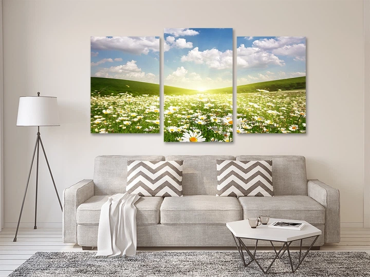 Картина модульна Art Dekors Сонце в ромашках 70x130 см Art-536 3 - зображення 2