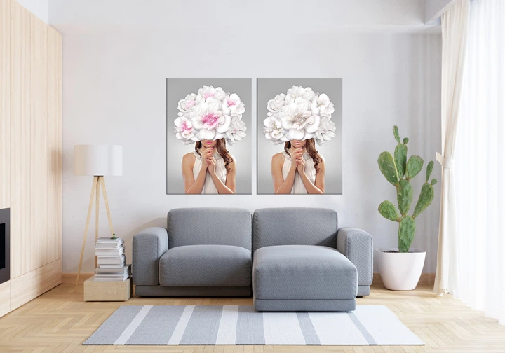 Картина модульна Art Dekors Дівчина в ніжних квітах 70х102 см TLV-2 061 - Фото 3 Картина модульна Art Dekors Дівчина в ніжних квітах 70х102 см TLV-2 061 - изображение 3