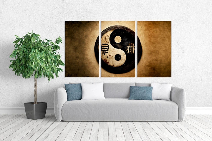 Картина модульна Art Dekors Інь-Янь 53х100 см ART-108 3A - Фото 2 Картина модульна Art Dekors Інь-Янь 53х100 см ART-108 3A - изображение 2