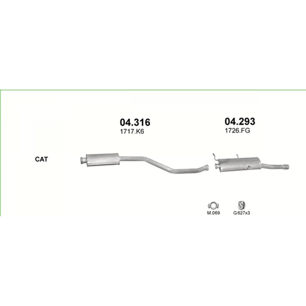 Глушник Citroen Xsara 2.0 HDi TD 00-05 Polmostrow (04.316) (850226) - зображення 3