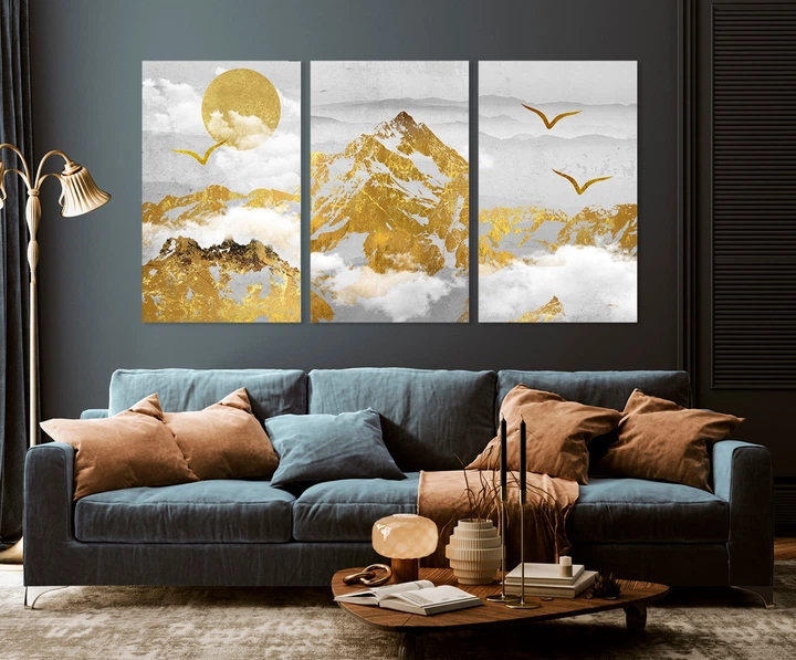 Картина модульна Art Dekors Золоті гори 100х150 см ART-124 3A - изображение 3