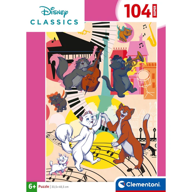 Пазл Clementoni: SuperColor — Disney Aristocats / Коты-аристократы (104 элемента) — 25026 - изображение 2