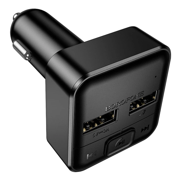 АЗУ с FM модулером BOROFONE BC63 Selecto car BT FM transmitter Black - изображение 3