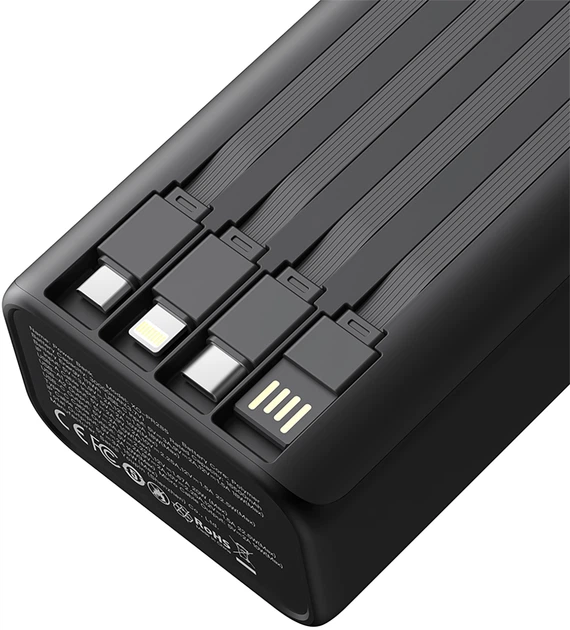 Power Bank XO-PR285 Чорний 30000 mAh - зображення 2