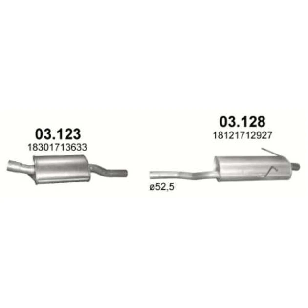 Резонатор BMW 316i/318i Polmostrow (03.123) (850249) - Фото 2 Резонатор BMW 316i/318i Polmostrow (03.123) (850249) - зображення 2