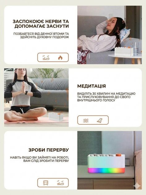 Генератор белого шума звуков природы 3в1 Ночник, колонка с подсветкой. Для сна, малышей, медитации, спорта с Автоотключением Белый - изображение 2
