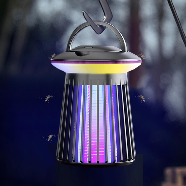 Антимоскітна лампа-світильник з USB 2000 мАч XL-1413 Чорна - изображение 8