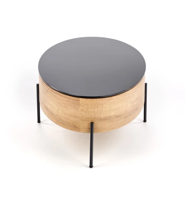 Ława Halmar ZENGA z funkcją przechowywania Czarny / dąb złoty (V-CH-ZENGA-LAW) (5905248108745) - obraz 6