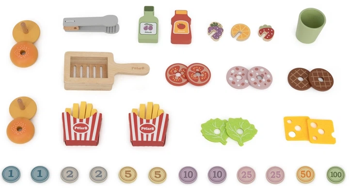 Дерев’яний кулінарний візок Viga PolarB Малий Бургер-бар (6971608442803) - зображення 3