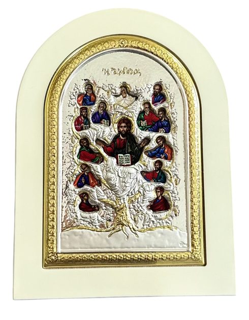 Греческая серебряная икона Prince Silvero Дерево жизни MA/E1200/WH-DX 10х14,5 см - Фото 1 Греческая серебряная икона Prince Silvero Дерево жизни MA/E1200/WH-DX 10х14,5 см - изображение 1