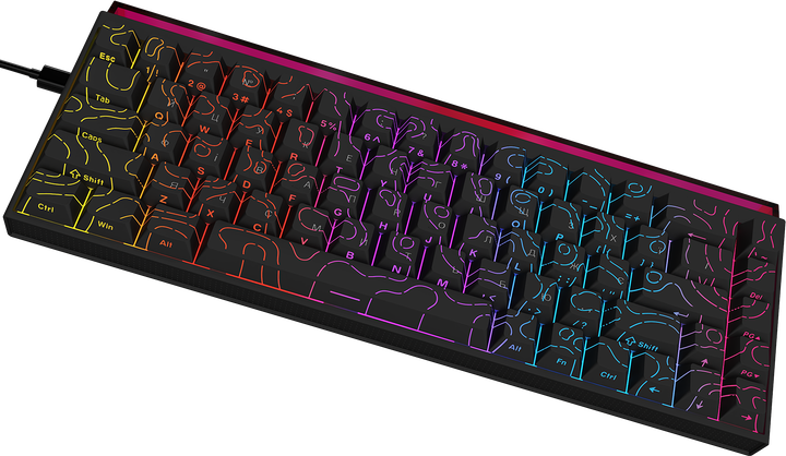 Клавиатура Ajazz NK68 Red switches Side Contour Black (NK68-R-S-B) 327448 - Фото 3 Клавиатура Ajazz NK68 Red switches Side Contour Black (NK68-R-S-B) 327448 - изображение 3
