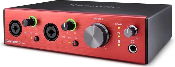 Interfejs audio Focusrite Clarett+ 2Pre (815301001416) - obraz 4