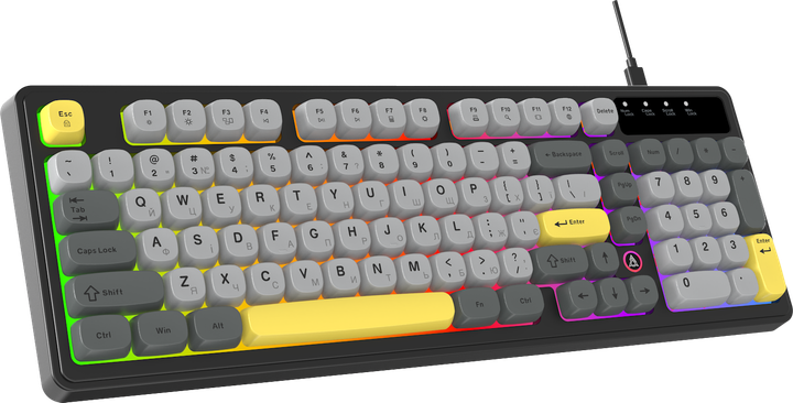 Клавиатура Ajazz AF98 USB UA Black/Grey/Yellow (AF98-BGY) - Фото 2 Клавиатура Ajazz AF98 USB UA Black/Grey/Yellow (AF98-BGY) - изображение 2