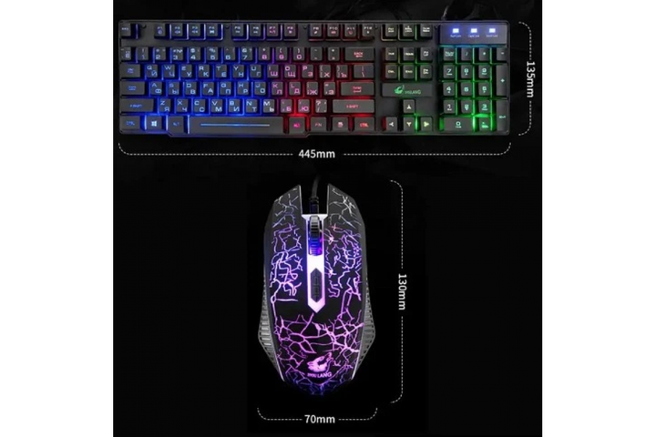 Клавиатура с мышкой и ковриком T5 keyboard combo usb подключение черный цвет - изображение 2