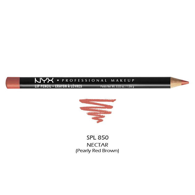 Стойкий карандаш для губ NYX Cosmetics Slim Lip Pencil SPL850 оттенок Nectar - изображение 3