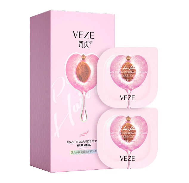 Восстанавливающая маска для волос с экстрактом персика Veze Peach Fragrance Repair Hair Mask 6шт - Фото 1 Восстанавливающая маска для волос с экстрактом персика Veze Peach Fragrance Repair Hair Mask 6шт - изображение 1