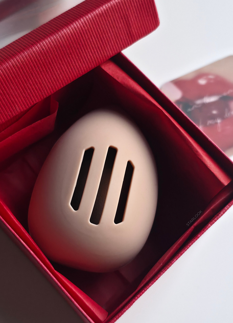 Силиконовый чехол для спонжа бежевый Silicone Makeup Sponge Holder Beige - изображение 6