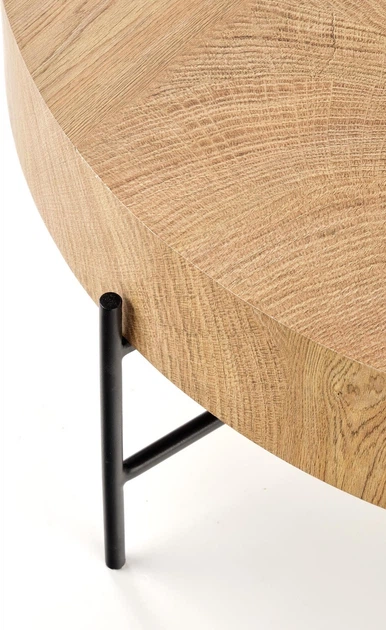 Ława Halmar BROOKLYN 80 cm Dąb naturalny/czarny (5905248106932) - obraz 3