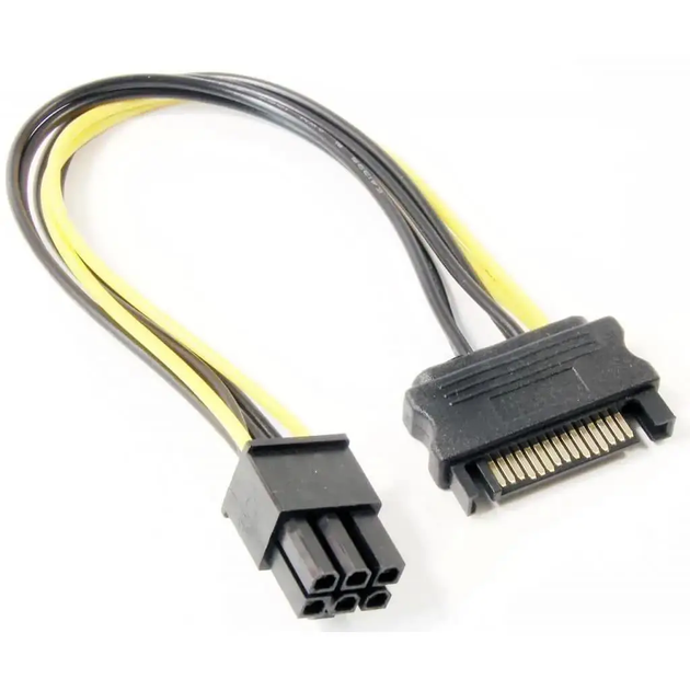 Перехідник 1xSata to 1x6pin (1xsata/1x6pin) Б/В - Фото 1 Перехідник 1xSata to 1x6pin (1xsata/1x6pin) Б/В - изображение 1