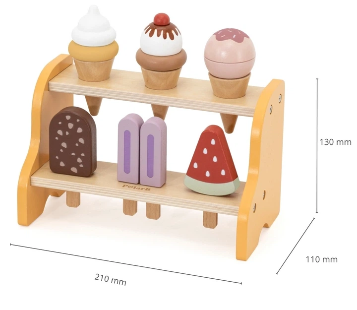 Zestaw do zabawy Viga Drewniany Mała lodziarnia (6971608442933) - obraz 4