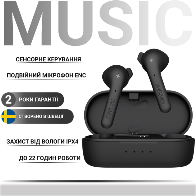 Наушники Defunc True Music ENC Black - изображение 3