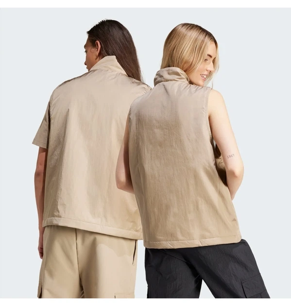 Унісекс жилетка City Escape Utility Vest Beige IS9282 водовідштовхуюча безрукавка на замок бежевого кольору Розмір S - изображение 3