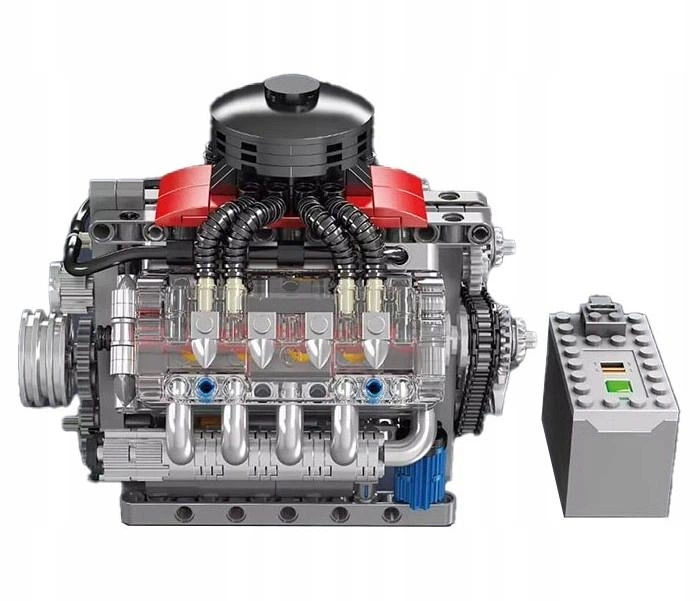 Моторизованный конструктор Chevrolet Chevy V8 LSX 454 (487 деталей) – реалистичная модель автомобильного двигателя, с коробочкой - Фото 5 Моторизованный конструктор Chevrolet Chevy V8 LSX 454 (487 деталей) – реалистичная модель автомобильного двигателя, с коробочкой - изображение 5