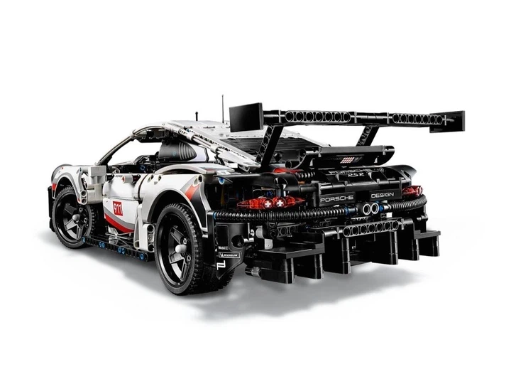 Конструктор Technic Porsche Порш 911 GT3 RS (белый) – 1580 деталей, спортивный суперкар 50 см - изображение 2