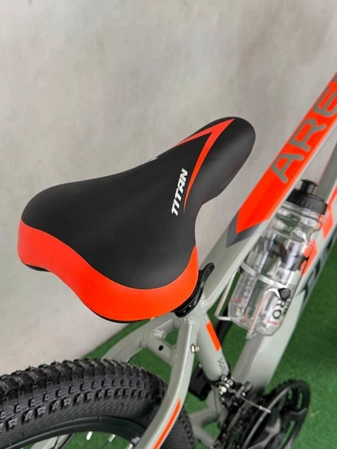 Гірський велосипед Titan Arena 26”, 21 швидкість, алюмінієва рама 13”, дискові гальма сіро-жовтогарячий - зображення 5