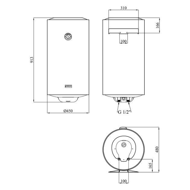 Водонагреватель Ariston Superlux 100V 1,5K EU2 с мокрым ТЭНом 4015006 - изображение 2