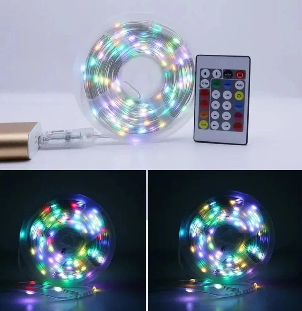 Гірлянда LED стрічка USB 5 V RGB WS2812B Bluetooth 10 метрів з Пультом + мобільний додаток! - зображення 8