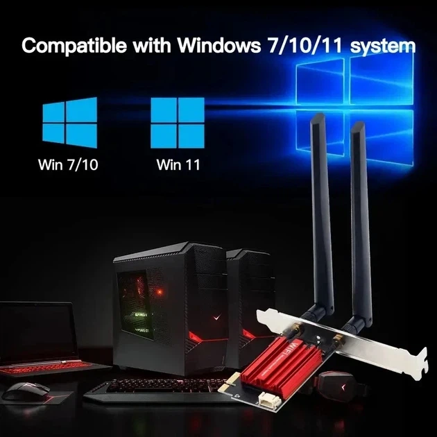 Wi-Fi адаптер Fenvi AC1200 Мб/с PCI-E 2.4/5GHz + Bluetooth 4.0! - Фото 5 Wi-Fi адаптер Fenvi AC1200 Мб/с PCI-E 2.4/5GHz + Bluetooth 4.0! - изображение 5