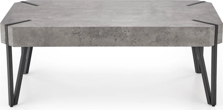 Ława Halmar EMILY 110 cm Beton/Czarny (5905248107274) - obraz 3