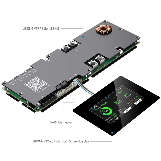 Дисплейный модуль JIKONG V19 LCD экран 4.3'' для контроля параметров аккумуляторного блока - Фото 4 Дисплейный модуль JIKONG V19 LCD экран 4.3'' для контроля параметров аккумуляторного блока - изображение 4