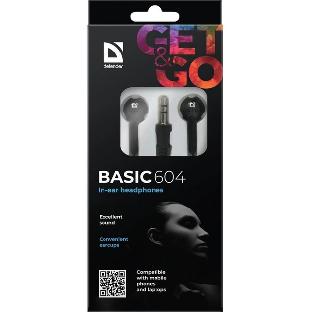 Навушники Defender Basic 604 Black - Фото 4 Навушники Defender Basic 604 Black - зображення 4