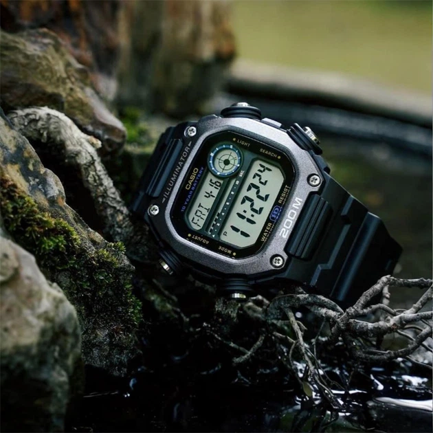 Электронные наручные часы Casio DW-291HX-1A, цифровые с подсветкой, полимерный ремешок - изображение 2