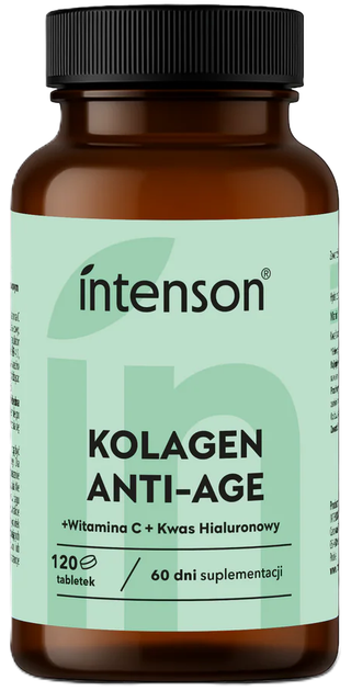 Suplement diety Intenson Kolagen ANTI-AGE + Witamina C + Kwas hialuronowy 120 tabletek (5902150289661) - Zdjęcie 1 Suplement diety Intenson Kolagen ANTI-AGE + Witamina C + Kwas hialuronowy 120 tabletek (5902150289661) - obraz 1
