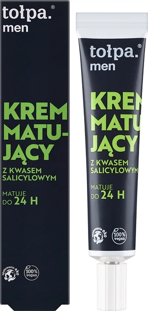 Матирующий крем Tolpa Men 40 мл (5903900965088) - Фото 1 Матирующий крем Tolpa Men 40 мл (5903900965088) - изображение 1