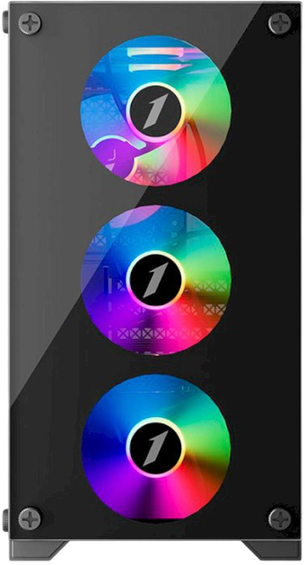 Корпус 1stPlayer X2-M-BK-4F7 ARGB Black - изображение 2