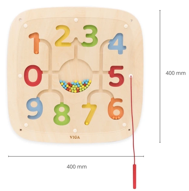 Магнітна навчальна дошка для дітей Viga гра з цифрами (6971608448119) - зображення 2