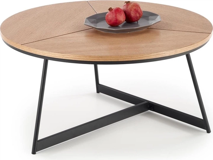 Ława Halmar KARIDA 80 cm Dąb naturalny/Czarny (5905248107649) - obraz 3