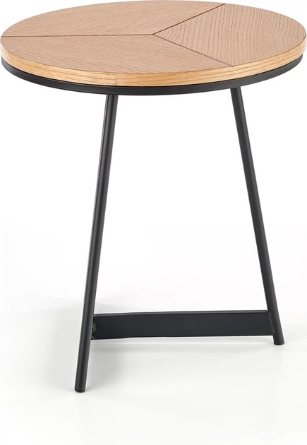 Ława Halmar KARIDA-S 45 cm Dąb naturalny/Czarny (5905248107656) - obraz 4